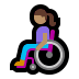 👩🏽‍🦽 woman in manual wheelchair: medium skin tone display on Windows